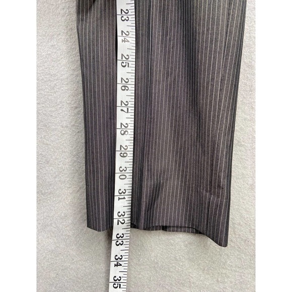 Kenneth Cole Reaction Pants Mens‎ 35Wx32L Brown Pin Striped Flat Front Dress - Picture 4 of 9